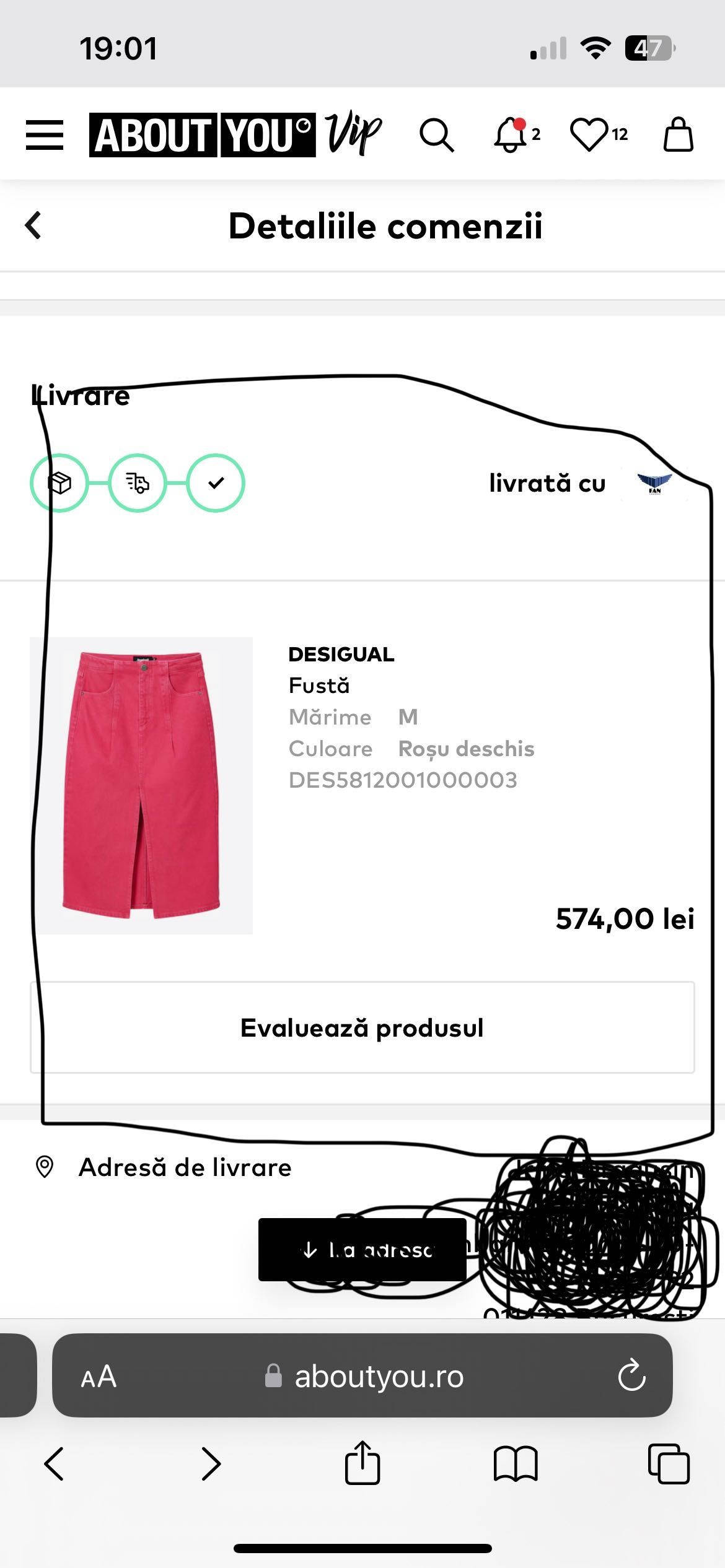 Noua - Fusta de blugi Desigual