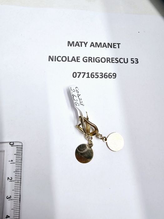 Maty Amanet Cercei din aur 14 k 2.62 g cod 228