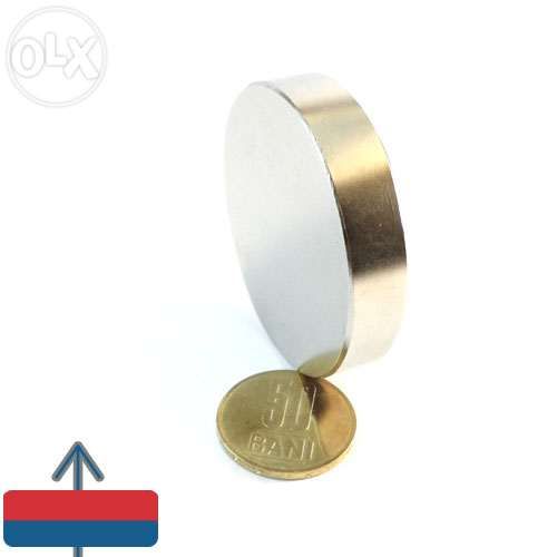 Magnet neodim disc 50 x 10 mm N52 puternic atractie filtrare ulei