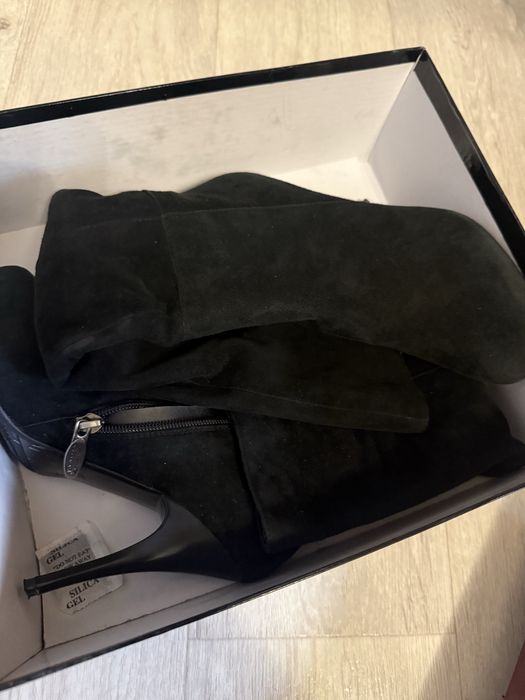 Натуральный замшевые ботинки