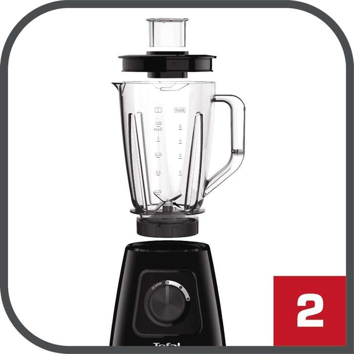 Blender Tefal BlendForce 2 BL420131, 600 W, 4 lame, recipient 2L, Alb