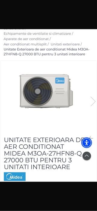 Aer conditionat midea unitate exterioara plus 3 unitati interioare