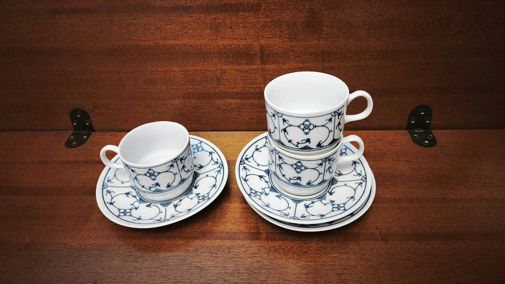 set cafea 3 cesti cu farfurii