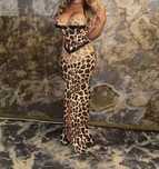Rochie de seara animal print