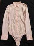 Camasa cu guler tip body Stradivarius, roz pal, marime S