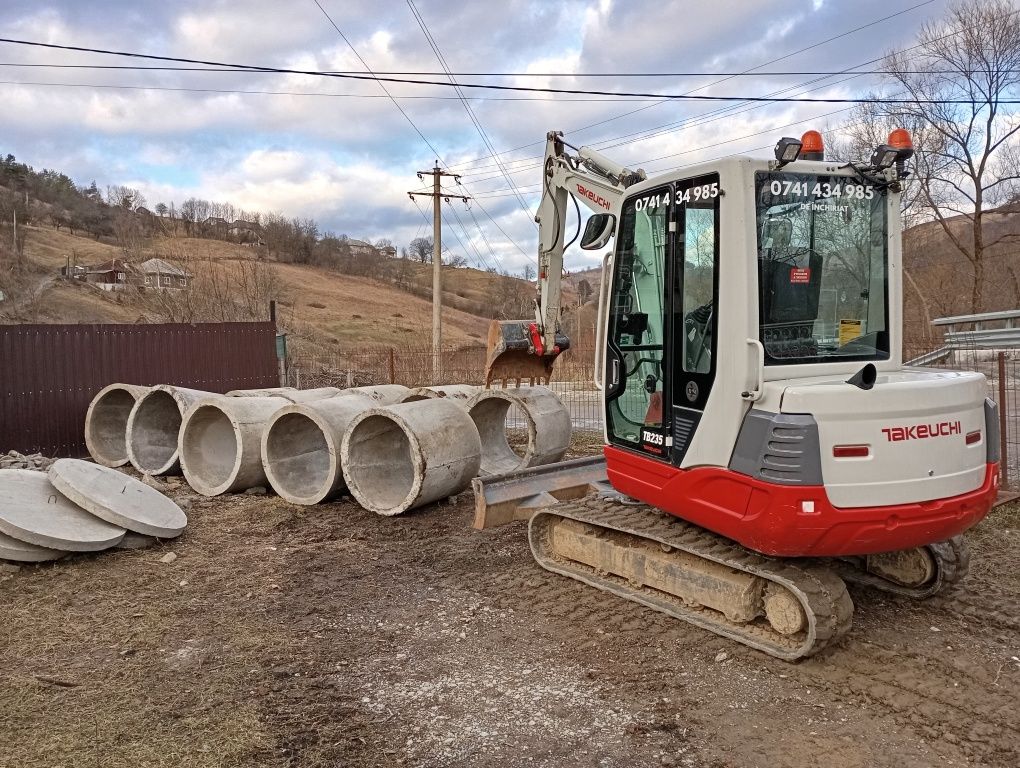 Vand tuburi beton/ apometre /fose/ oale fantana buldo miniexcavator