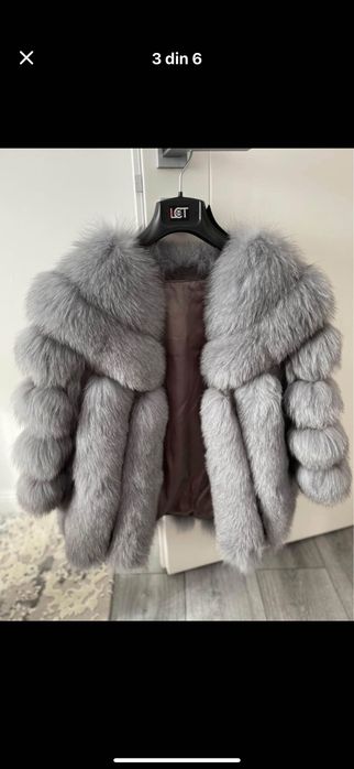 Blană naturală gri