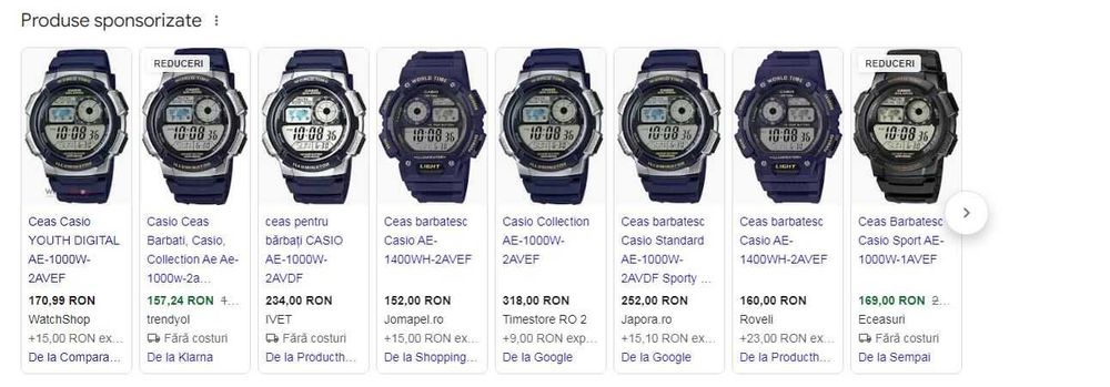 Vand ceas Casio AE-1000W-1BVEF