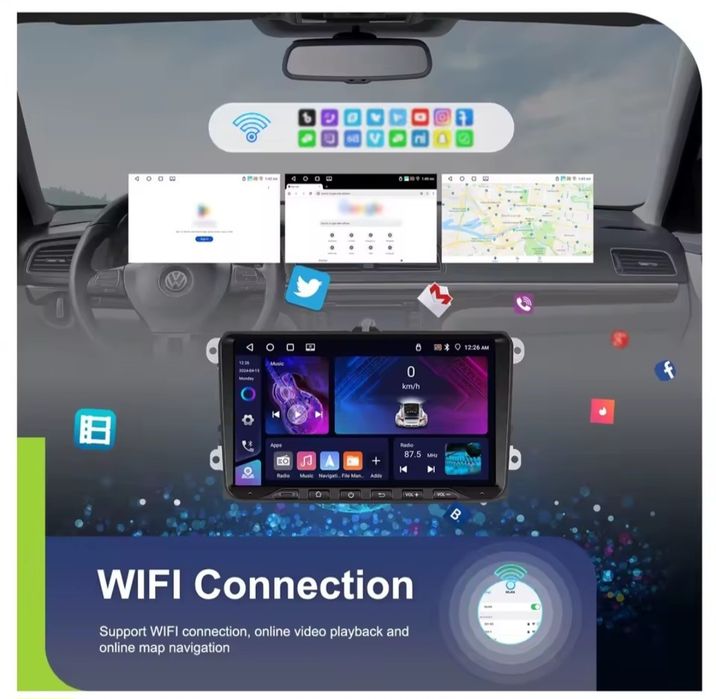 Android 14  4G+64G CarPlay,Android Auto за VW,Audi