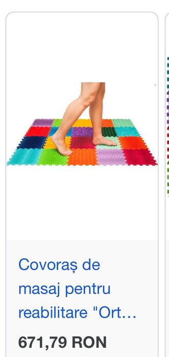 Covoraș ortopedic pentru masaj Puzzle "Mix" 20 elemente