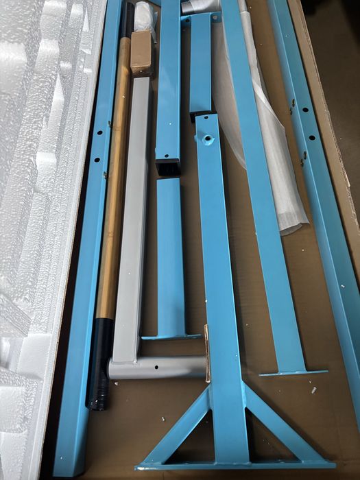 Bara gimnastica reglabila pentru copii,nou,albastru