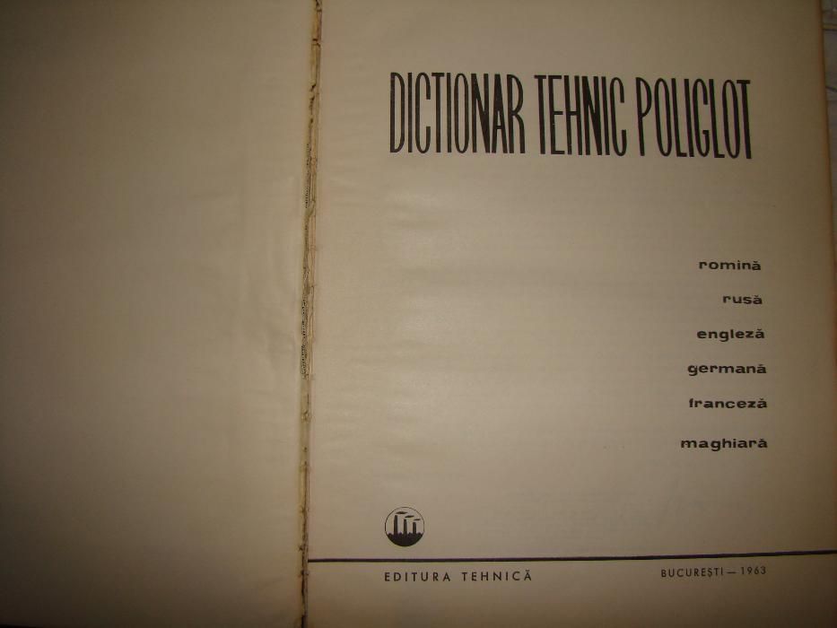 Dictionar tehnic poliglot - 1963
