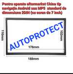 Rama universală 1DIN 2DIN plastic lată îngustă CD DVD player navigație