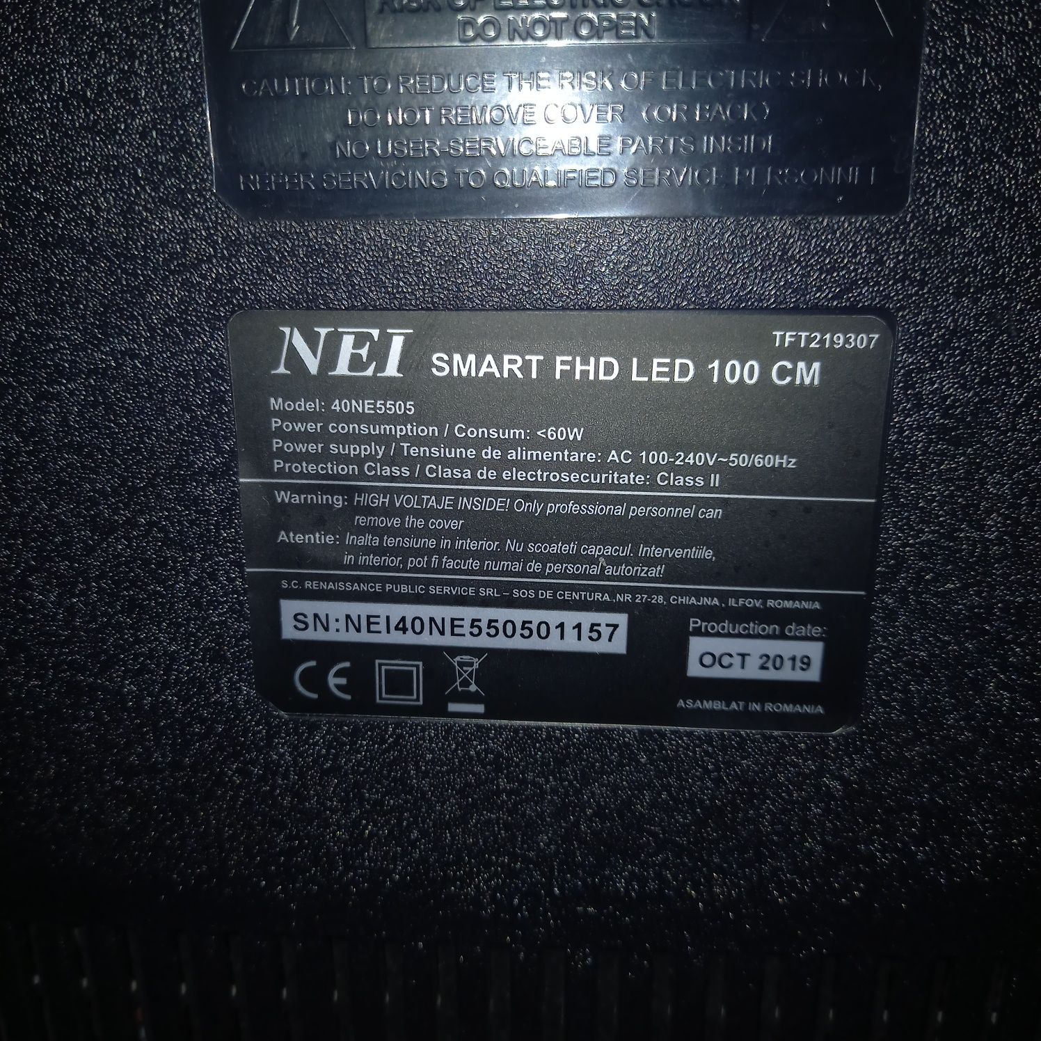 Vând 2 tv nei smart 100 cm