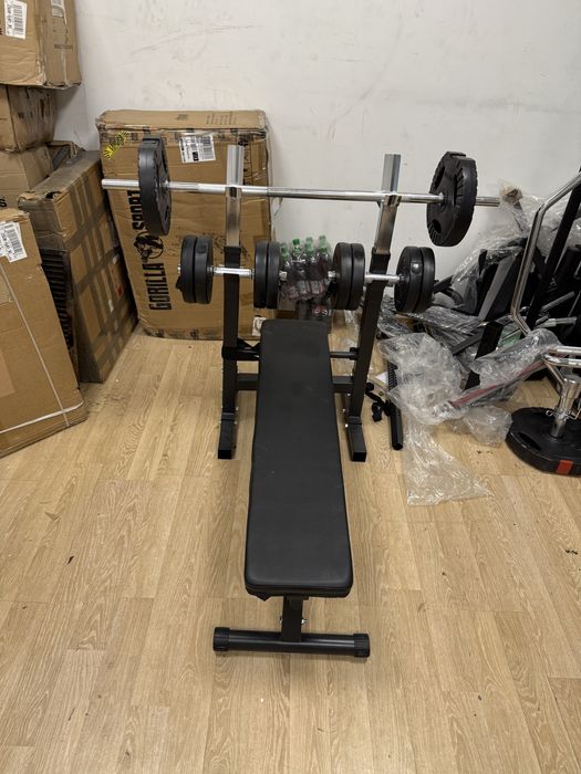 Pachet sala fitness, Banca, Gantere, si haltera noi Germany 40 kg.