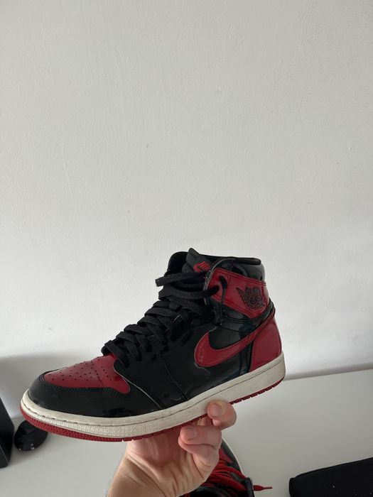 Vand Air Jordan 1 high patent bred