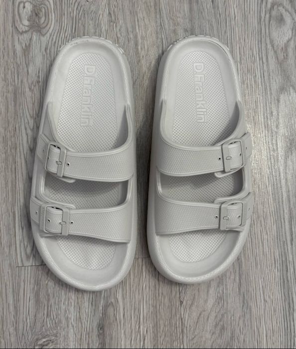 Șlapi D.Franklin,albi,mărimea 44