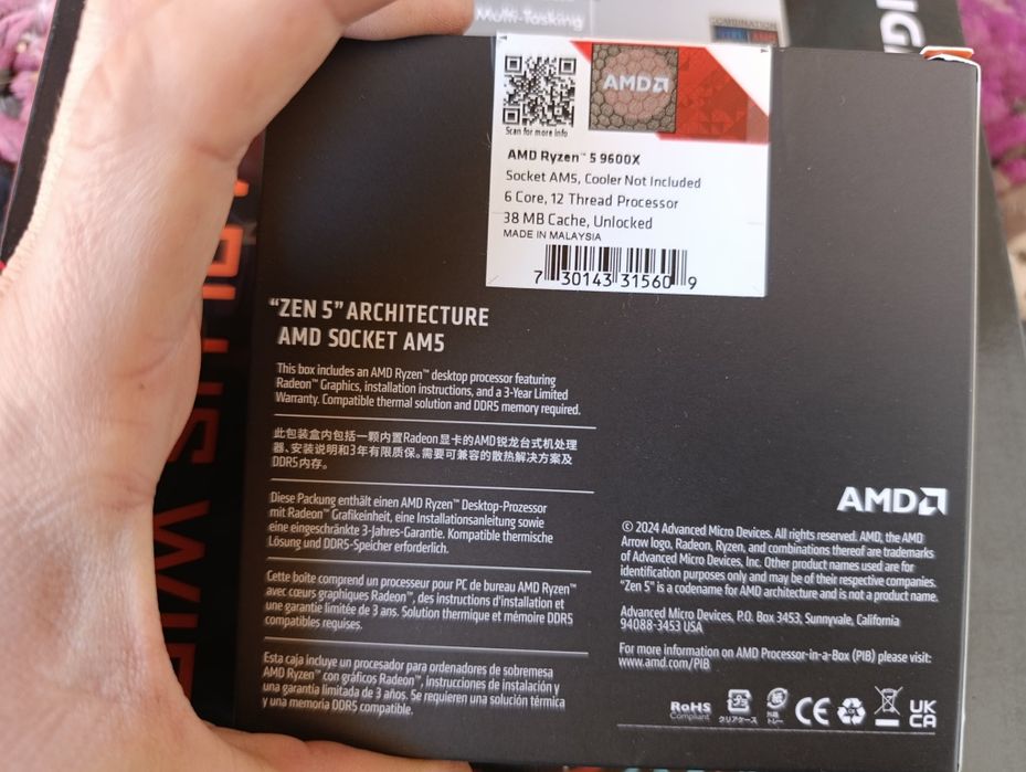Ryzen 9600x yangi avlod pratsessori