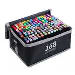 Set de carioci multicolore, cu baza de alcool, Cap dublu 1mm-6mm,