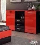 Черно червен скрин гланц