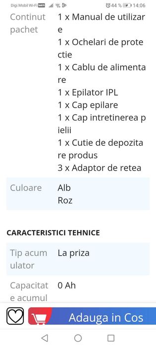Epilator IPL EvoSmart™ RX, Pentru Epilare definitiva