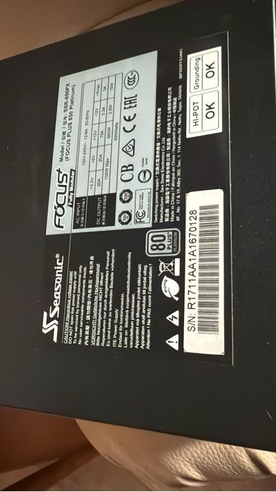 Sursă de alimentare Seasonic Focus+ 850PX, 850W, Fully Modular