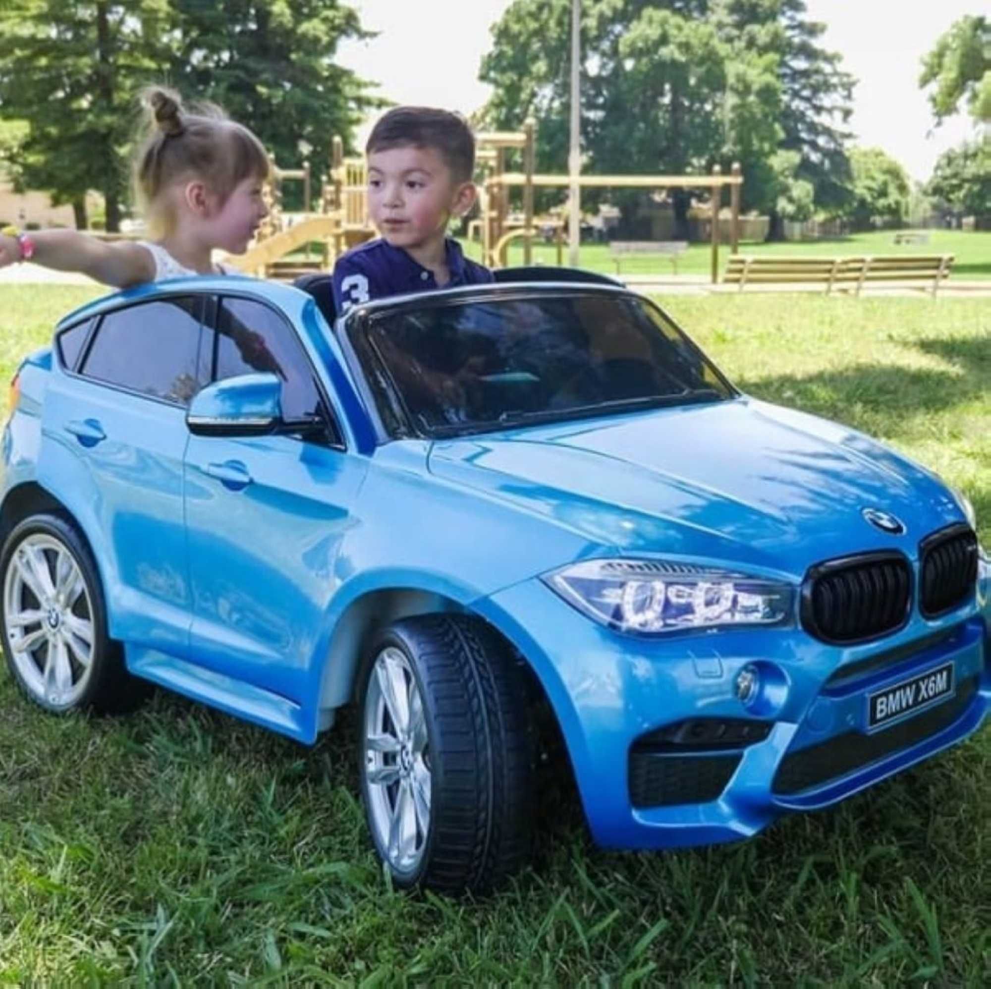 Masinuta electrica copii 2-8 Ani BMW X6M Big 2 loc R.Moi Blu Metalizat