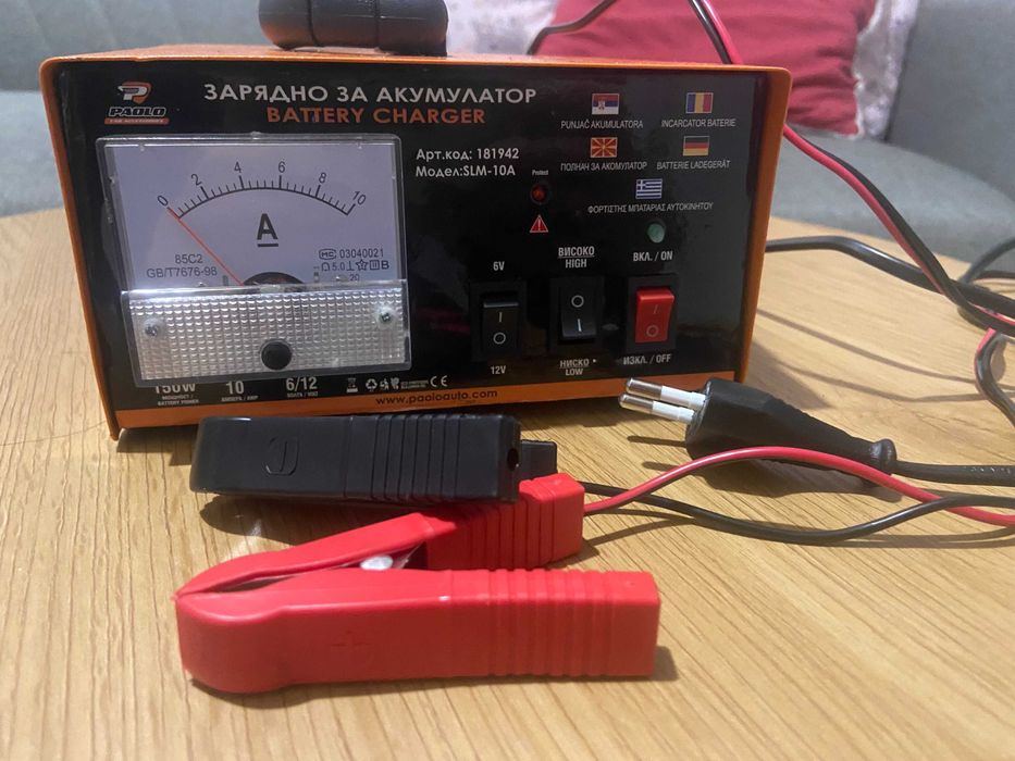 Зарядно за акумулатор Paolo SLM 0 10A – 6V/12V, 10A, 130–150W