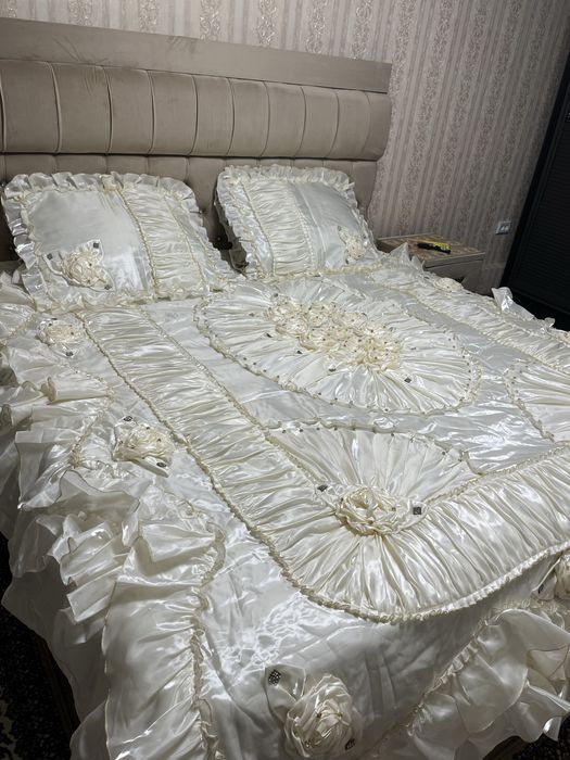 красивое свадебное покрывало новое