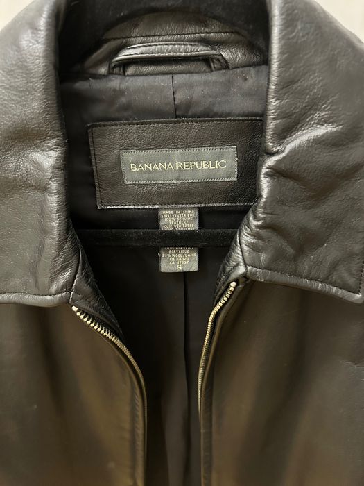 Естествена кожа мъжко яке Banana Republic