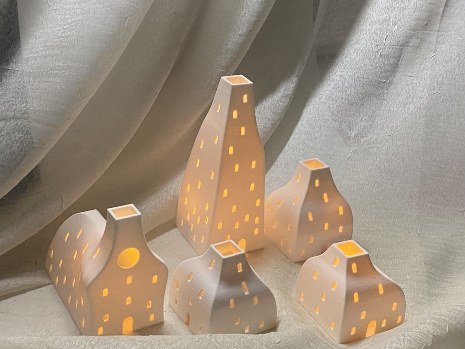 Ornamente craciun printate 3d - suport lumanare LED