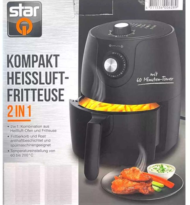 Немски Компактен фритюрник STAR с горещ въздух 2 в 1