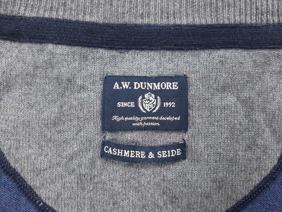 A.W.Dunmore - Мъжка жилетка с цип от коприна и кашмир размер L