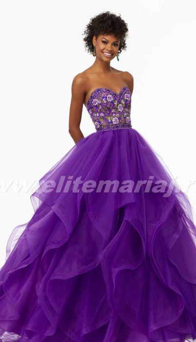 Rochie de ocazie MORI LEE mov cu corset