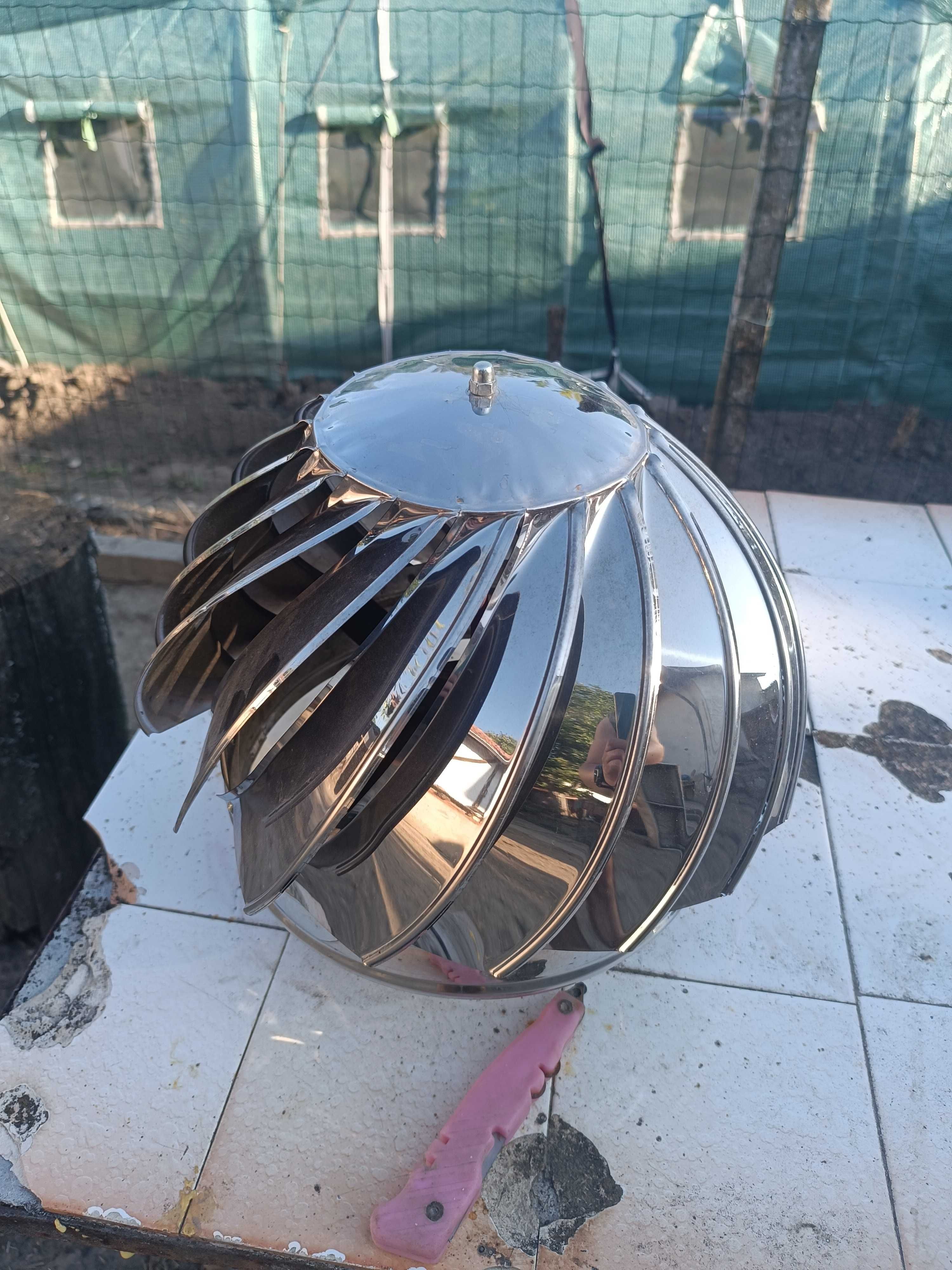 Въртяща Шапка За Комин, Ф150mm, Вентилационна, Инокс Метална