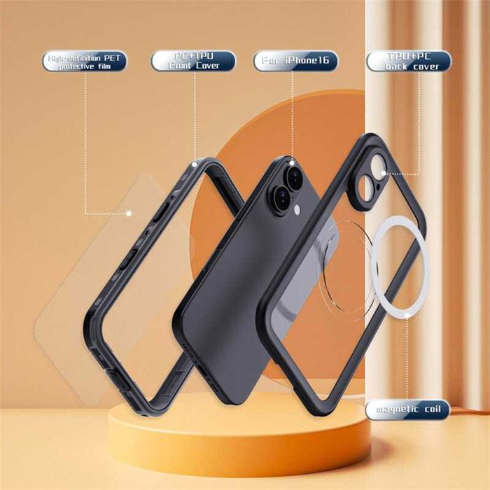 Husa antisoc 360 waterprof iPhone 15 Pro Max 14 Plus 13 mini 12 16e 16