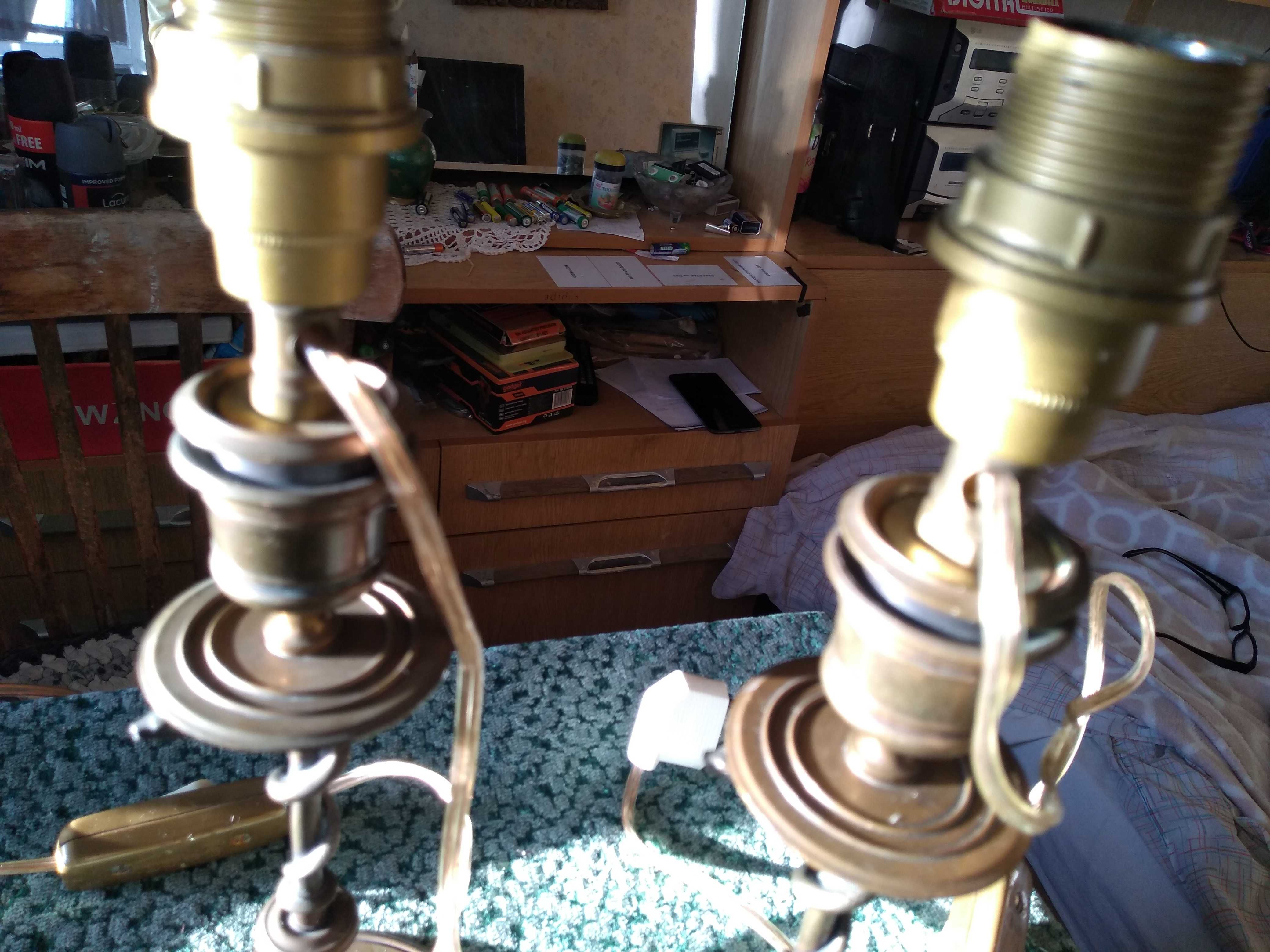 Антични свещници приспособени за настолни лампи на F. Barbedienne