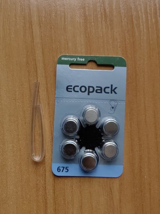 Батарейки для слухового аппарата и трубочки с вкладышами