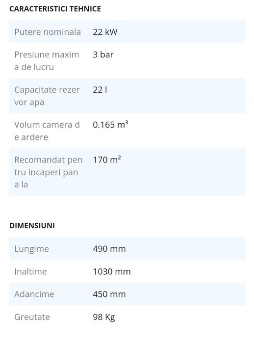 Termosemineu pe lemne, brichete si carbune Fornello