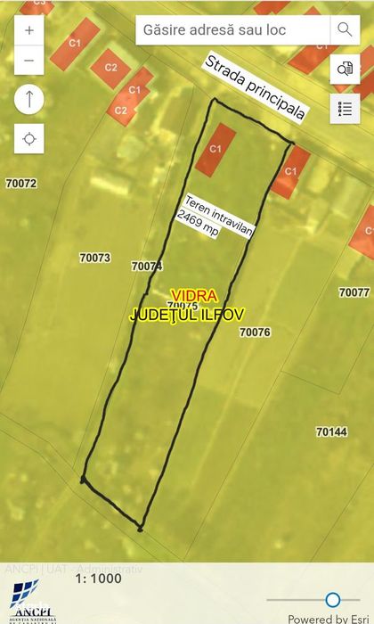 Teren Intravilan de Vânzare – 2.469 mp | Poziție Stradală | Utilități