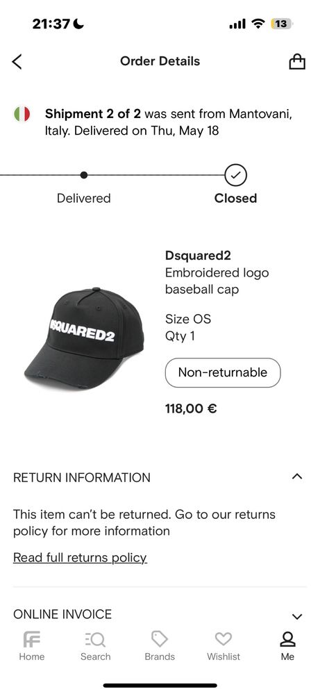 Dsquared2 Embroidered Logo Baseball Cap