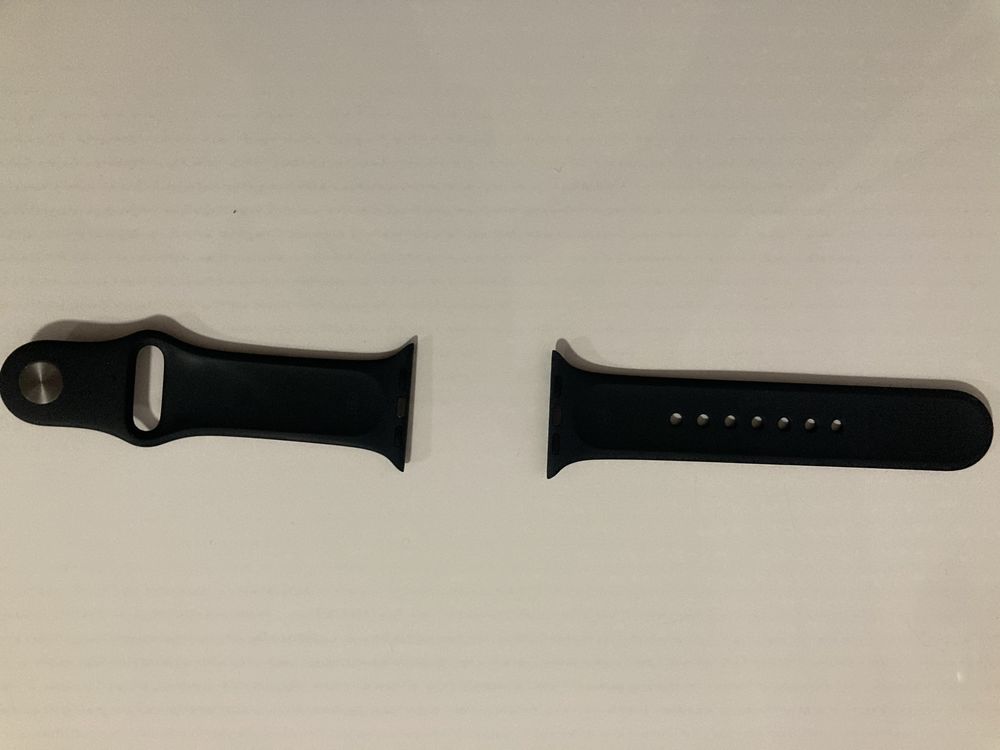 vand curea originala neagra de silicon apple watch seria 3 42mm