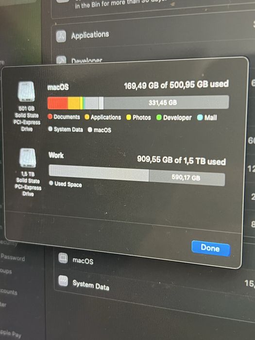 MacBookPro16,intel i9,32Ram,2tb ssd