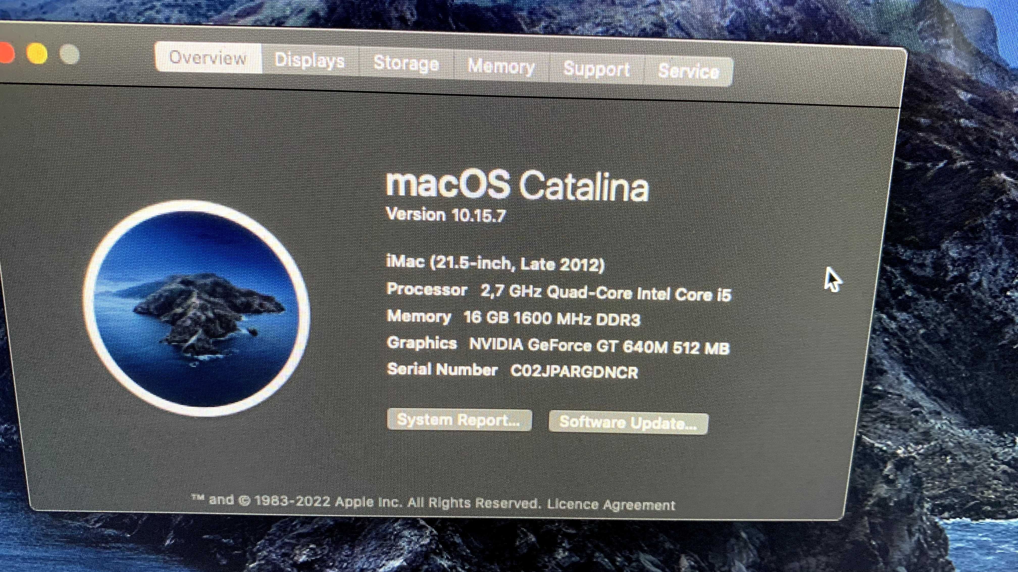 iMac 21.5 late 2012