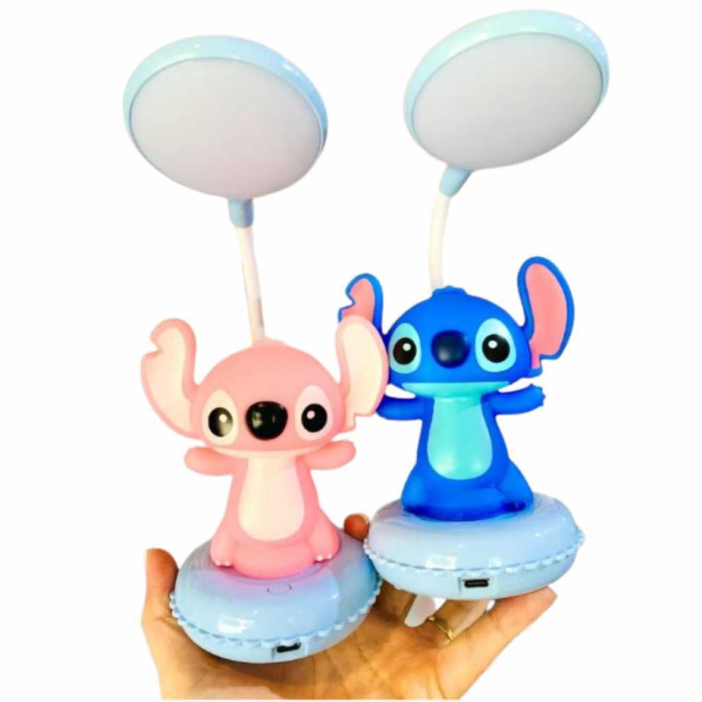 Детска Настолна LED 3D лампа Stitch & Angel