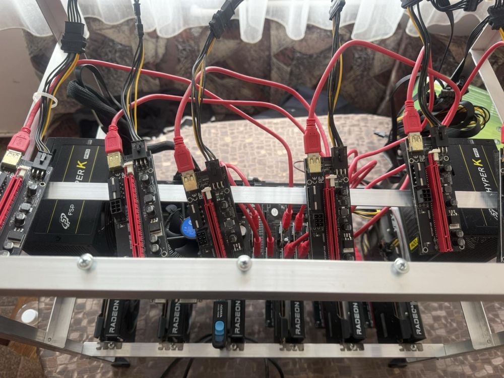 2x Mining rig-a RX 6600 | готови за работа, 2х майнинг рига рх 6600