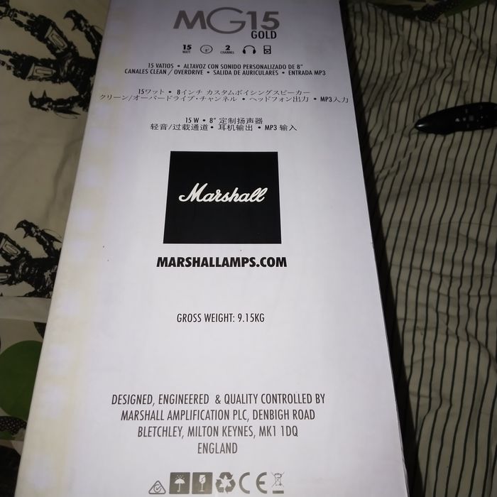 Amplificator chitara Marshall MG15 Gold, nou