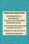 Meditații la matematică în Constanța Tomis Nord sau ONLINE