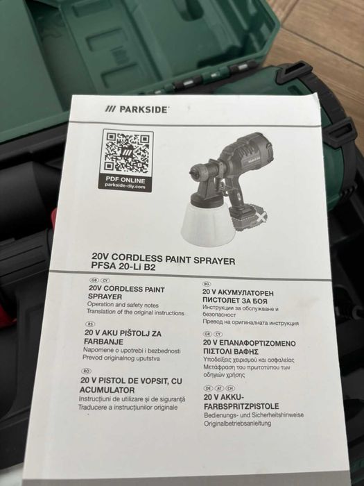Акум пистолет за боя Parkside бат+зар.