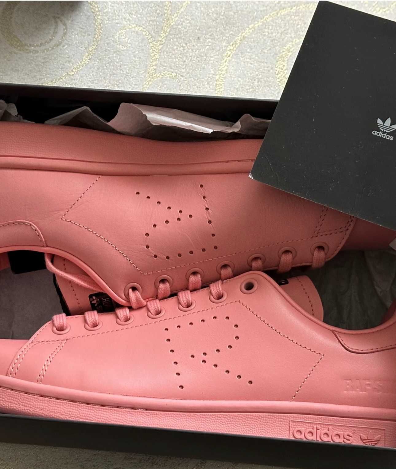 Raf Simons Stan Smith - Raf Simons Pink нови кожени маратонки номер 42